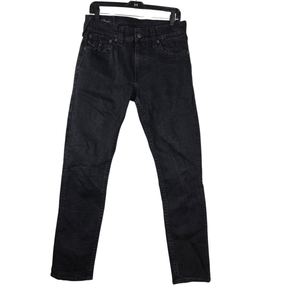 True Religion Men's Rococo Relaxed skinny Black Jeans